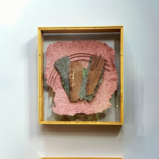 Wall art, paper sculture, texture art, Door County Best Art Galleries, Wendy Carpenter, Fiber Art, Hemp Paper Art