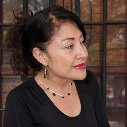 jadeite collar, black jadeite necklace, black jadeite jewelry, silver and jadeite, gifts for woman