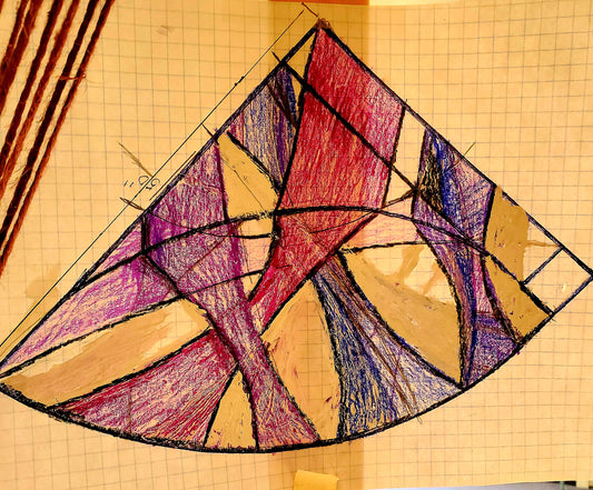 Violet Fiber Wall Sculpture | 5' W x 4' L |Boho Decor in Door County | SOLD | Custom Commission Work Available