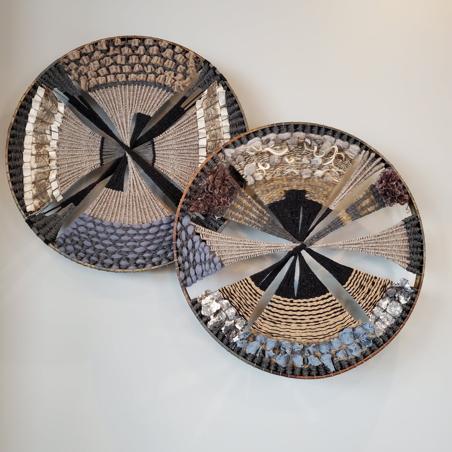 Handwoven Mandala Barrel Rim sculpture | Art Galleries in Door County | SOLD, Available for Commissioned Work
