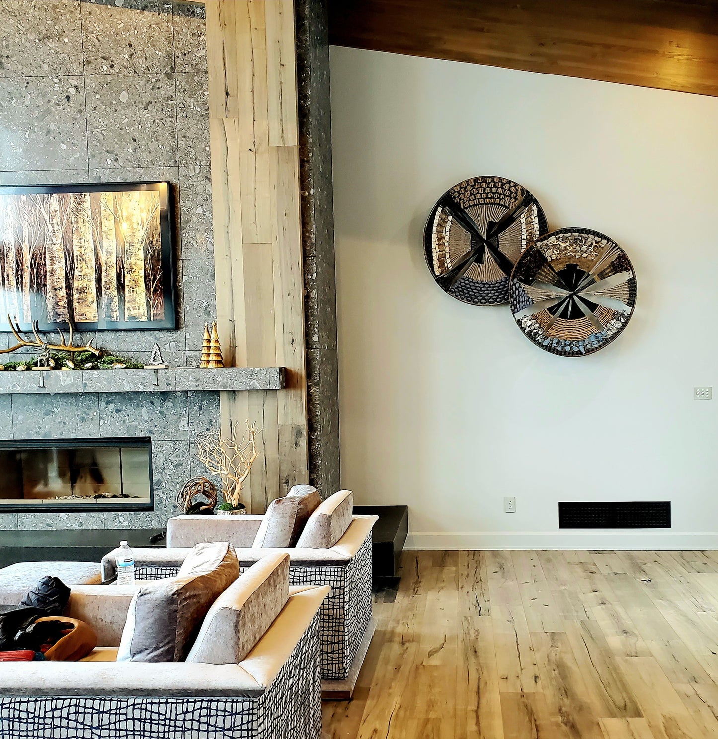 Handwoven Mandala Barrel Rim sculpture | Art Galleries in Door County | SOLD, Available for Commissioned Work