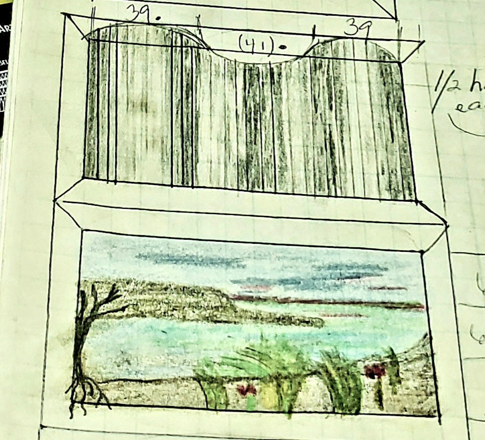Artwork sketch, art process, artist conceptualization, Wendy Carpenter, creative process