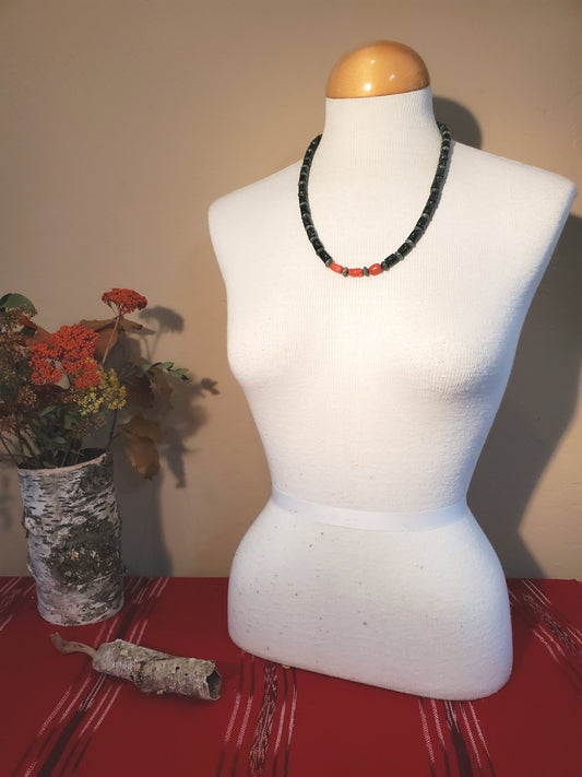 Jade Barrel Bead Necklace | Jewelry in Door County by Wendy Carpenter