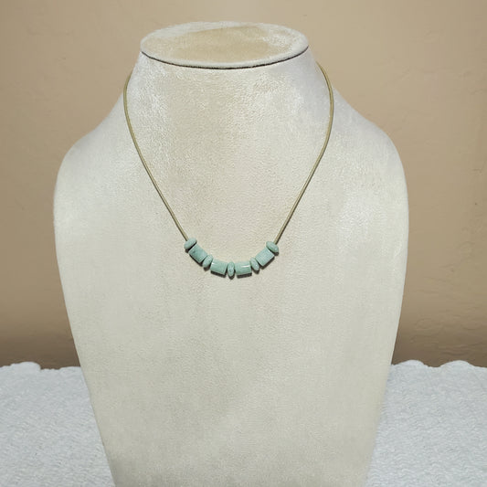 Casual Jade Gem Stone & Leather Cord Necklace designs | Door County Jewelry by Wendy Carpenter