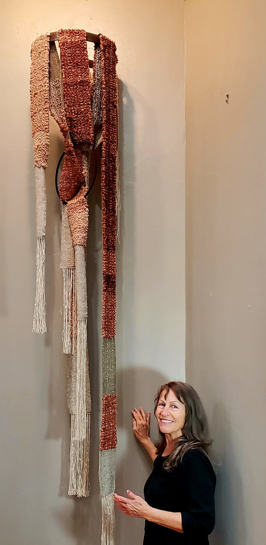 Wall sculpture, oversized wall art, custom tapestry, vintage textile wall art