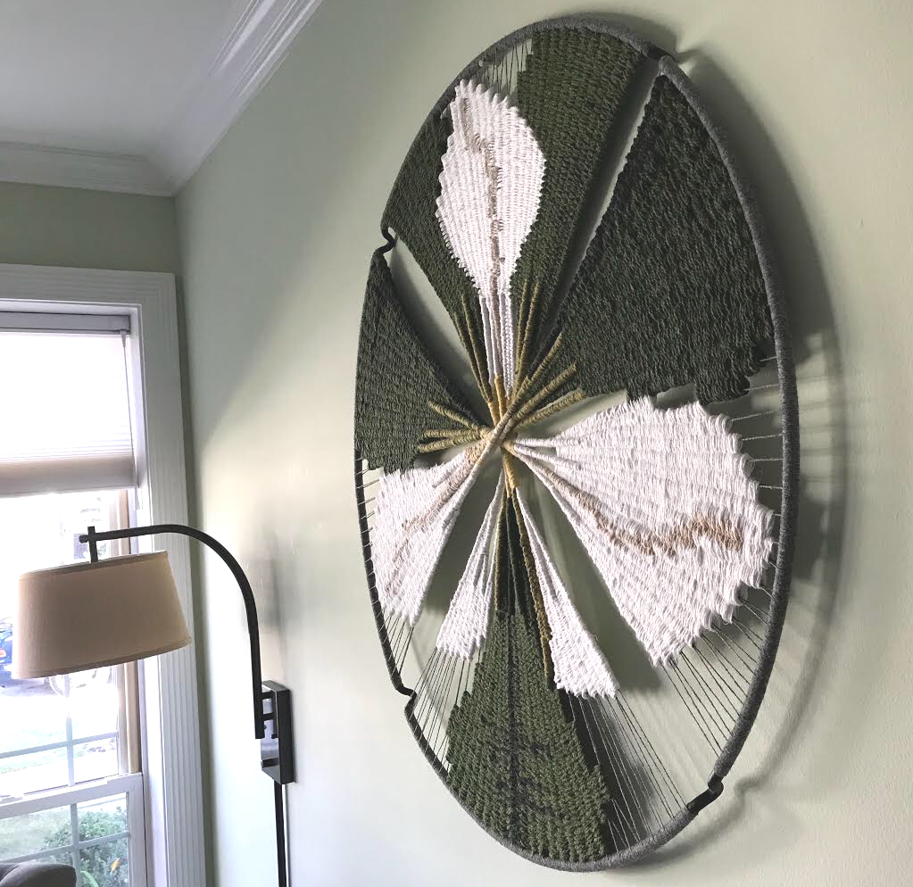 Trillium Tapestry & Poppy Flower Tapestries | SOLD | Handmade Boho Decor in Door County | Commissioned Work Available