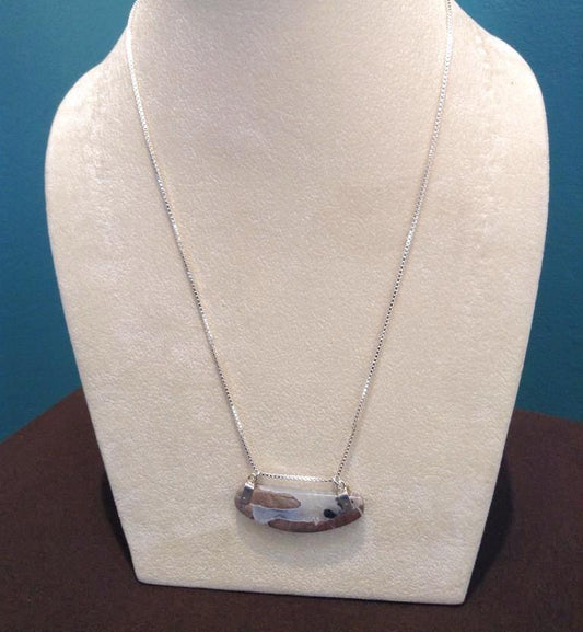 Door County Geode Pendant on a Sterling Silver Chain  | Handcrafted Jewelry in Door County | Available Piece